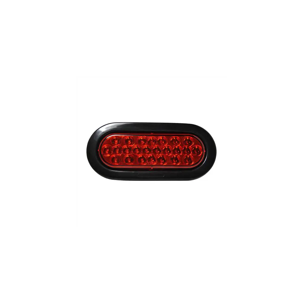 Led Oval 24-Diodes Red, Open Grommet & Pigtail Kit - UNIKTL2238-24R